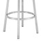Armen Living Titana 26" Counter Height Swivel Red Faux Leather and Brushed Stainless Steel Bar Stool 840254335165 - alternate 4